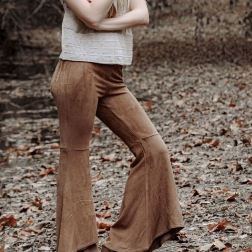 Luxurious Suede Bell Bottoms - Picture 6 of 16